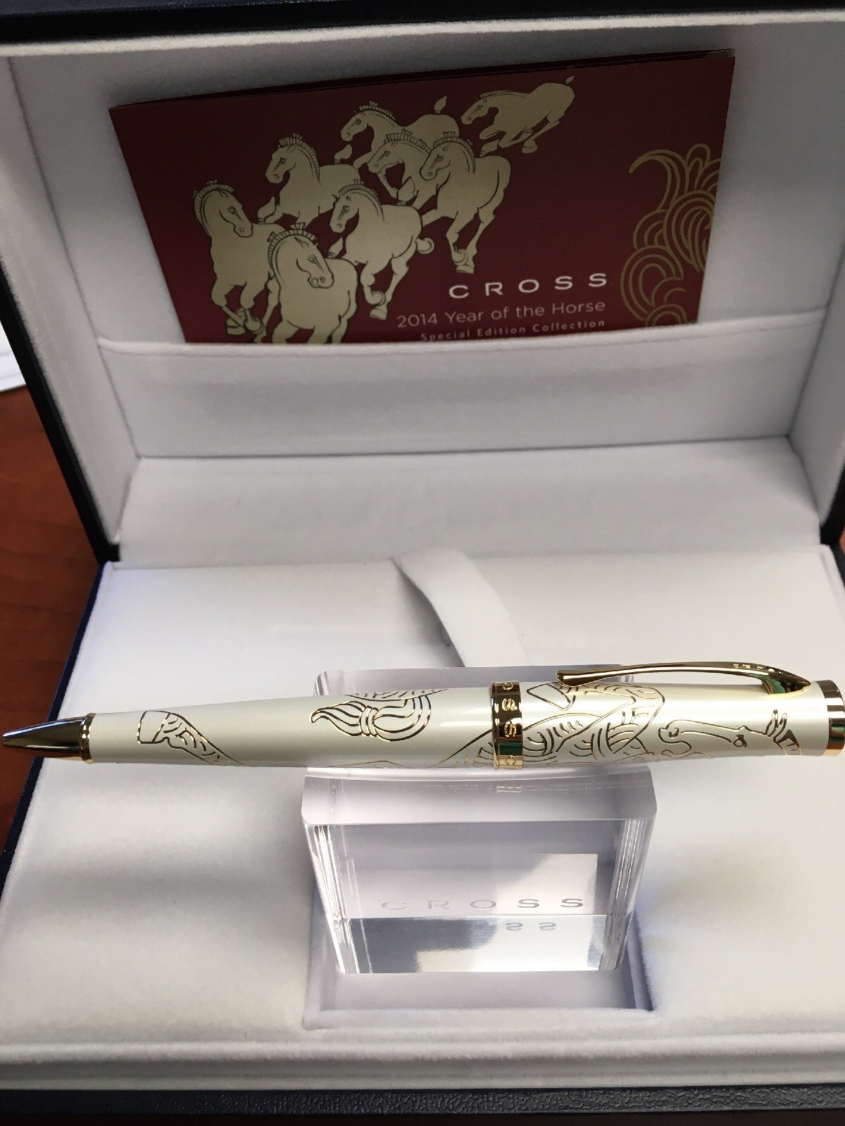 Cross Sauvage 2014 Year Of The Horse Imperial White Lacquer Ballpoint Pen