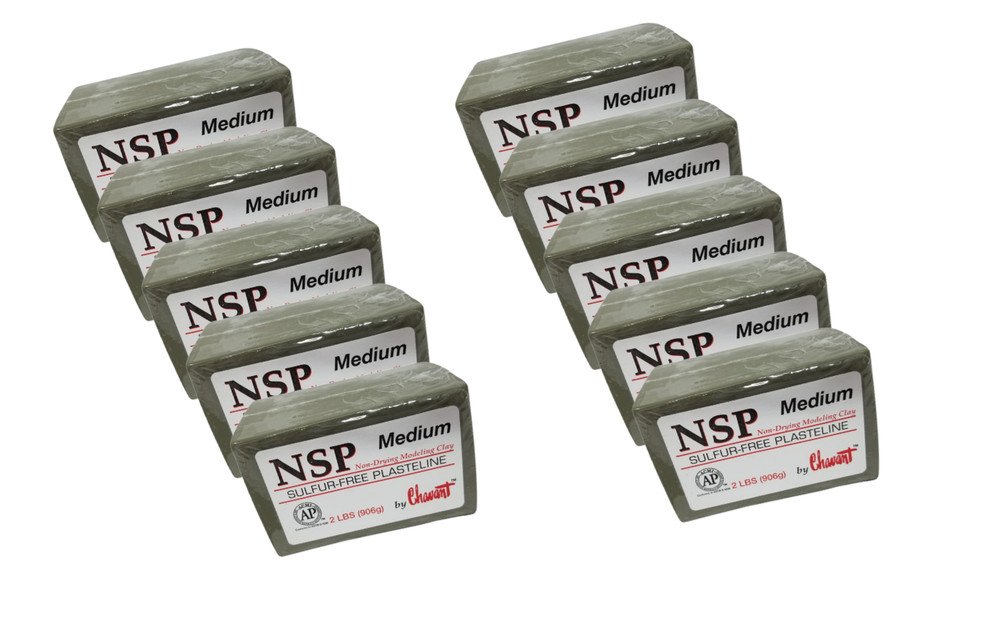 Chavant NSP Medium (Green) - 1/2 Case (10 Bricks)