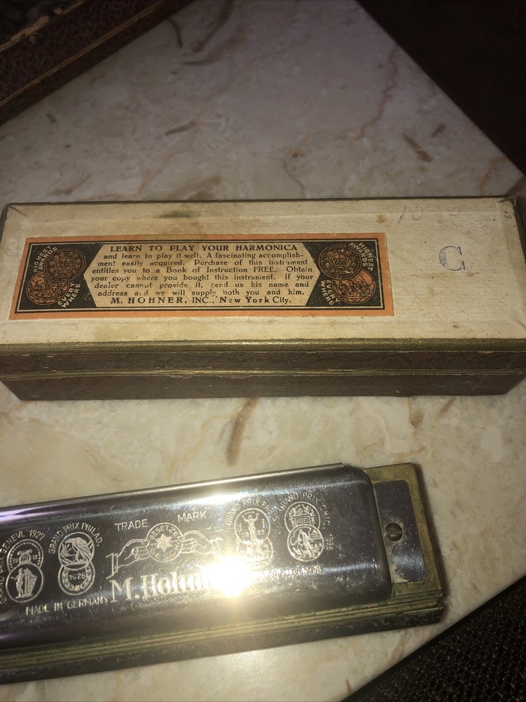 M Hohner Chromonica Harmonica In Box C