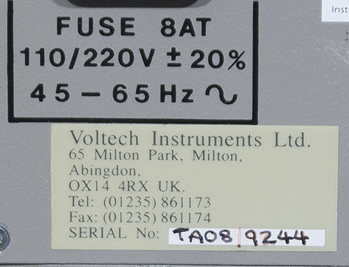 Voltech AT3500 Transtest Automatic Transformer Tester/Test Set