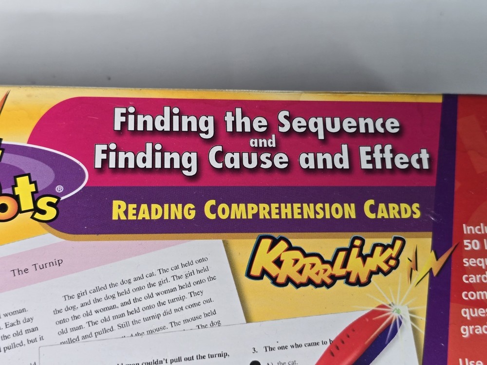 Hot Dots Reading Comprehension Cards Set 5 Finding The Sequence & Cause Effect