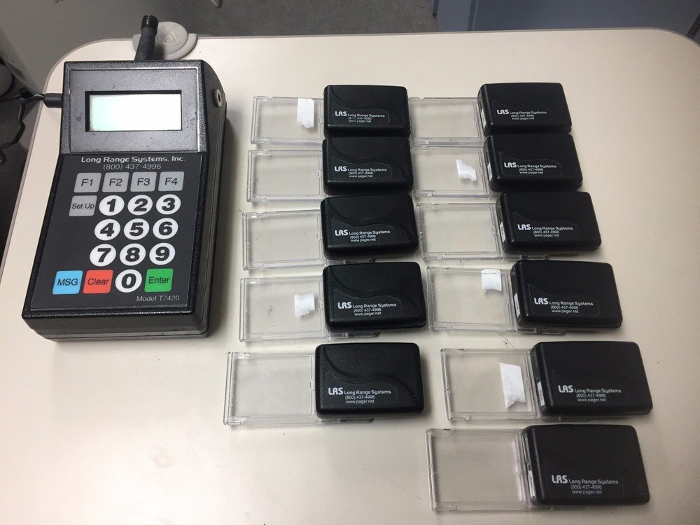 Long Range System Pagers T7420 , plus 11 pagers