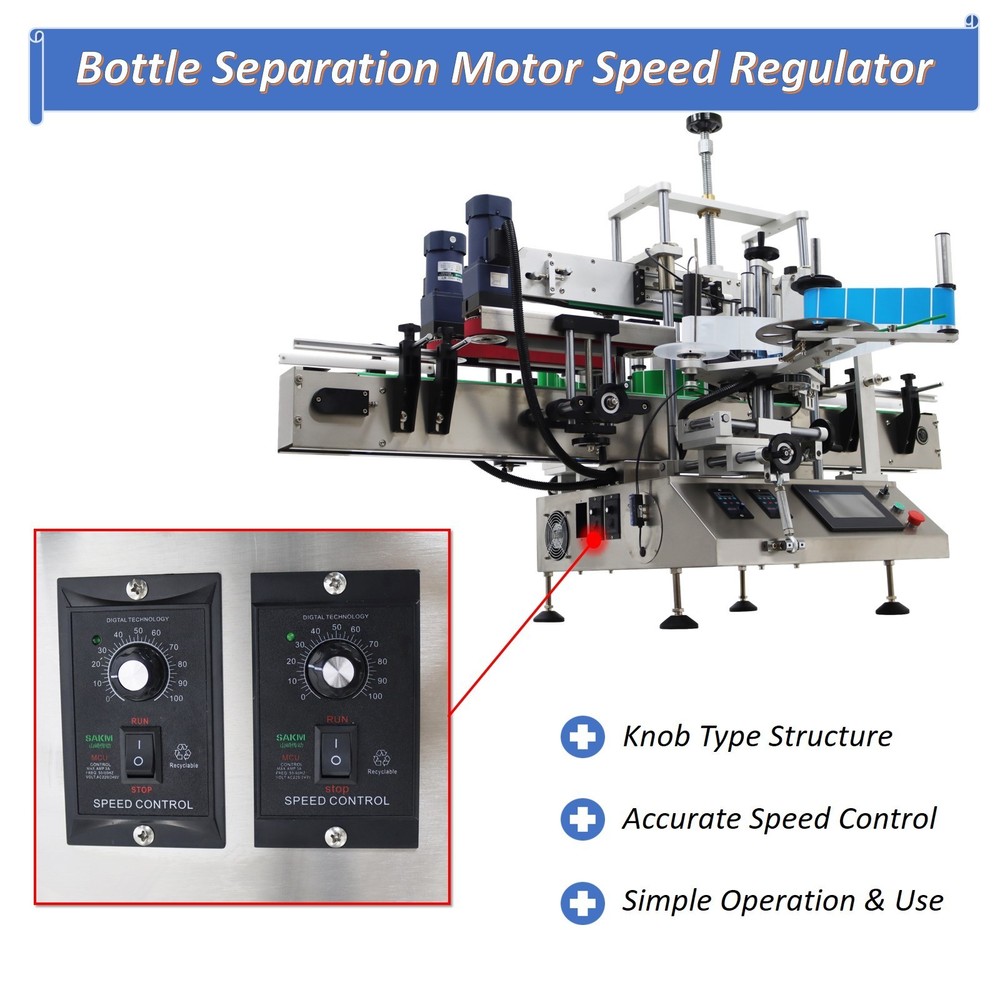 Double Sided Automatic Labeling Machine for 3.9-11.8in Square/Hexagonal Bottle