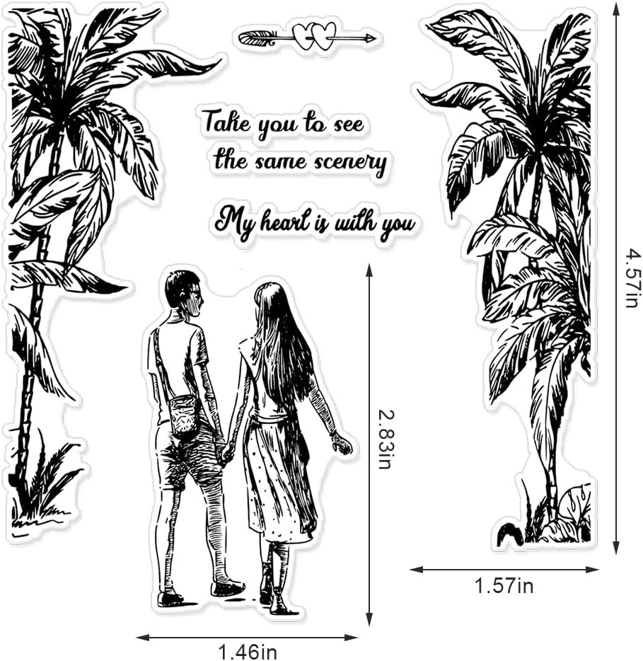 Valentine's Couple Rubber Stamp Set