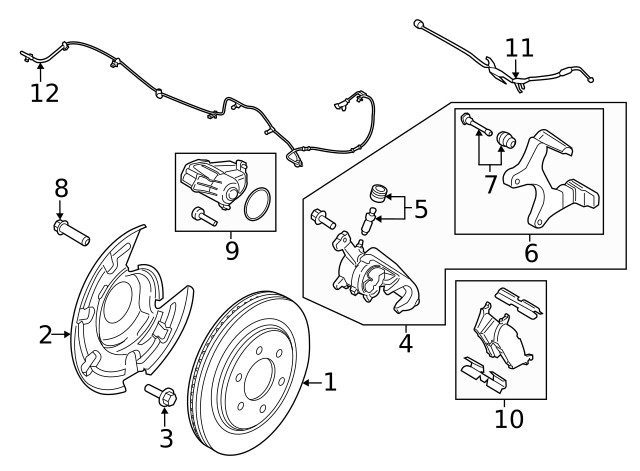 Genuine Ford ABS Wheel Speed Sensor ML3Z-15K857-C