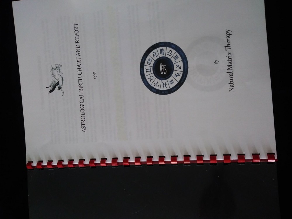 Personalised Astrology Birth Report - Printed, Comb-Bound - incl Birth Chart