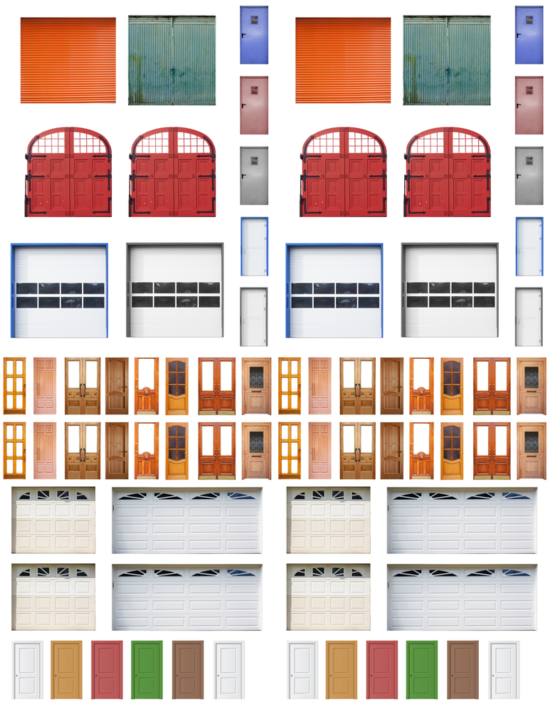 HO Scale Windows & Doors Model Train Scenery Sheets –5 8.5x11