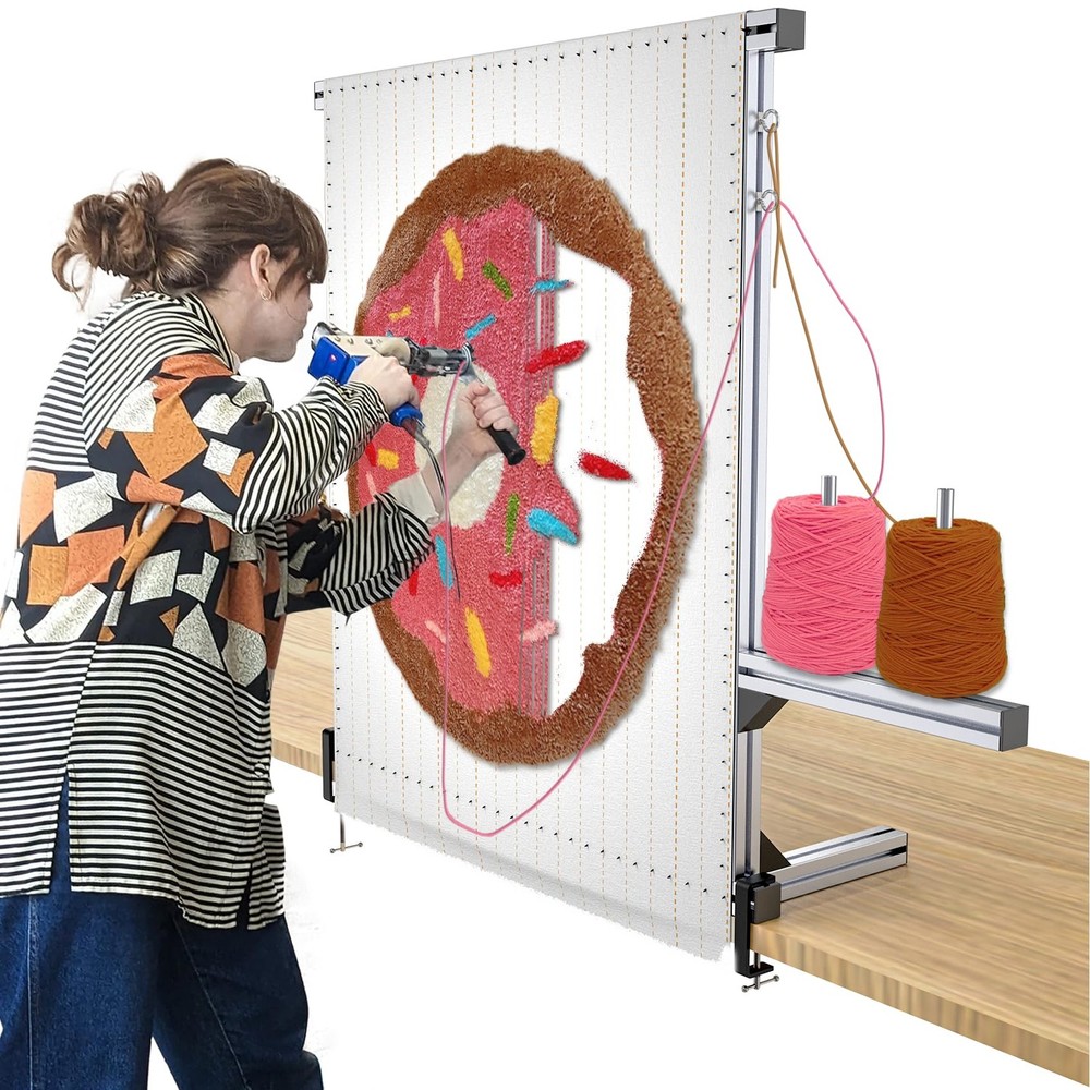 NODOCA Tufting Frame 35.5'' Rug Kit, 35.5inch, Silver