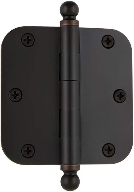 Nostalgic Warehouse Ball-Tip Residential Door Hinge with Radius Corner