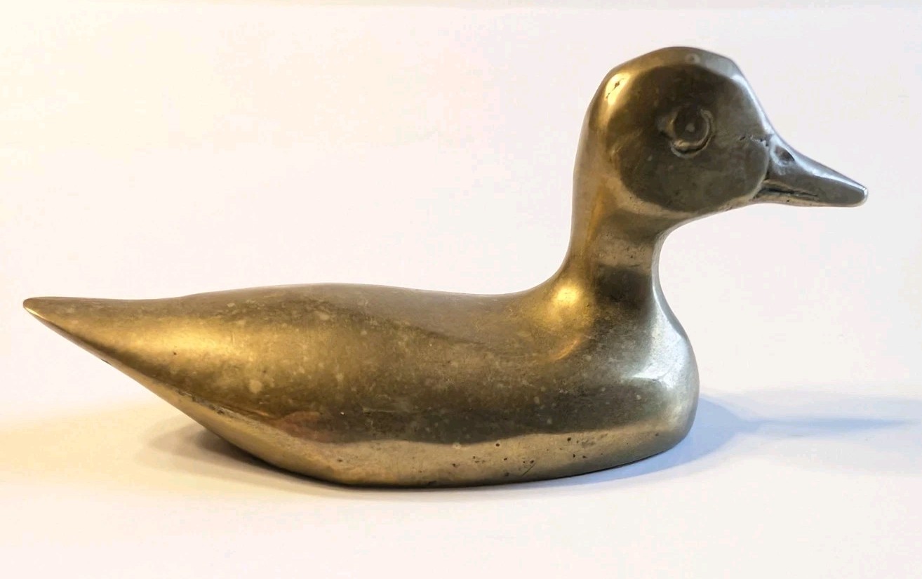 Vintage Miniature Brass Duck Paper Weights Collectibles Set of 3