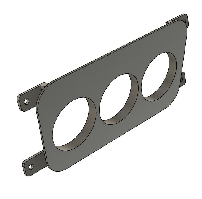 BMW E9x Bracket for two 52mm Gauges