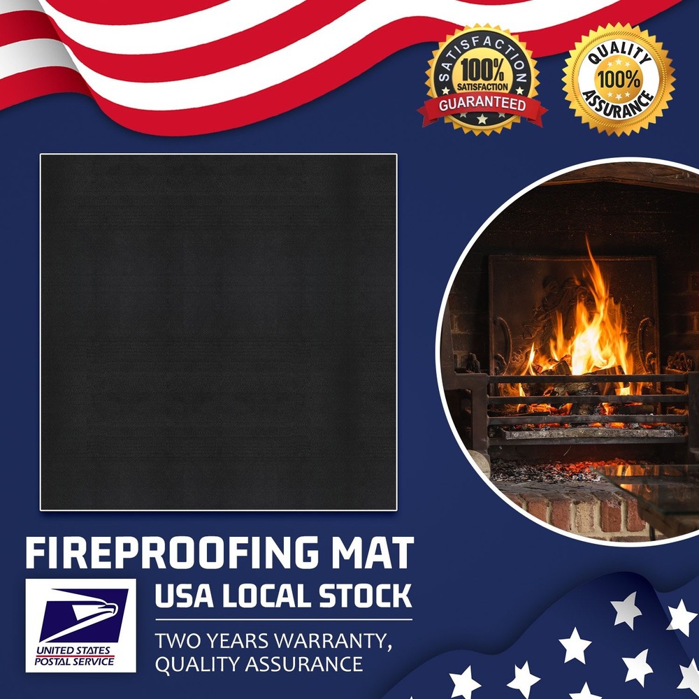 Outdoor Grill Under Grill Mat Fireproof Premium Fire Pit Mat Protector for Deck