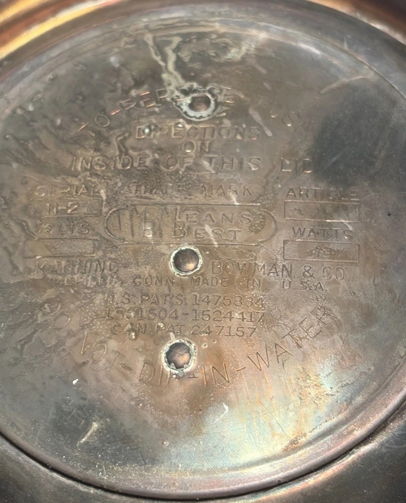 Art Nouveau Large Silver Plated Coffee Tea Server Bowman & Co Does Not Warm Up