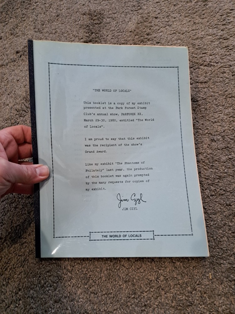 The World of Locals Jim Czyl Stamp Collecting Reference Book 1980