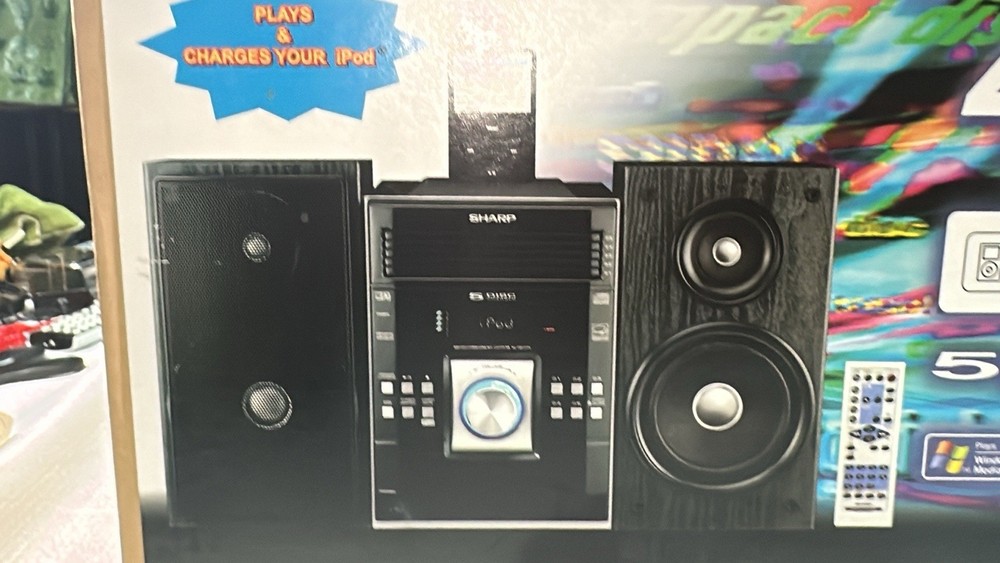 Sharp XL-DK225 Micro Component Stereo System CD Radio iPod Dock-"New" READ NOTE*