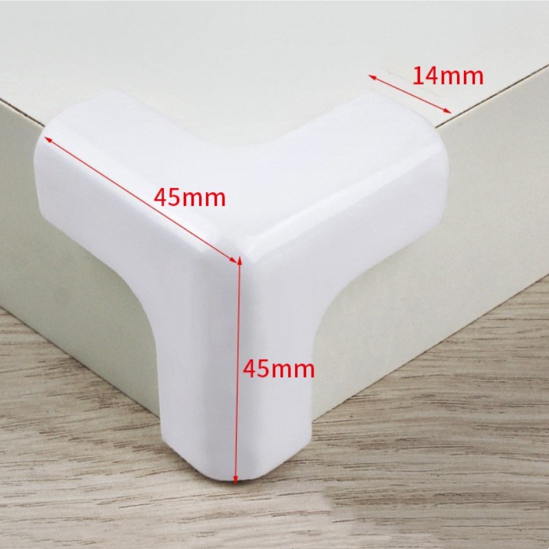 8Pcs Corner Guards Table Corner Protectors Soft Silicone 45x45x45mm, White