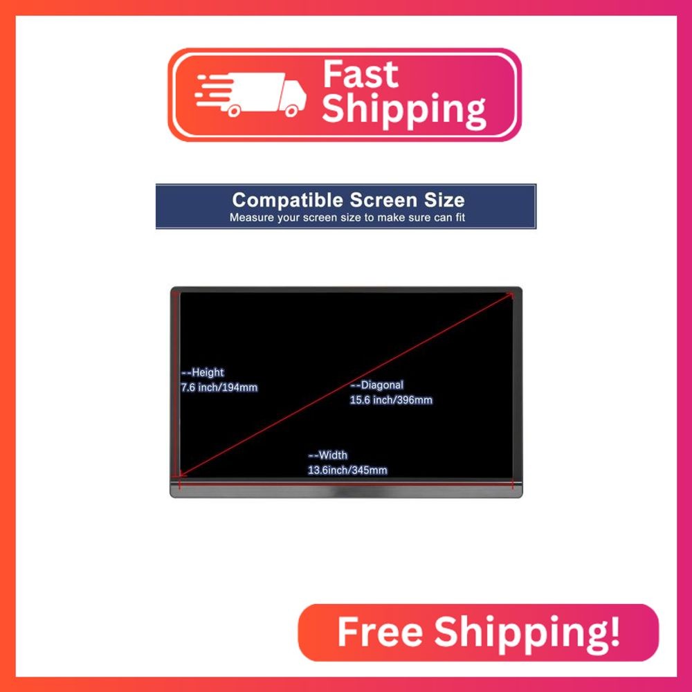 15.6 inch Portable Monitor Screen Protector for Acer/AOC/MNN/KYY/ARZOPA/InnoView