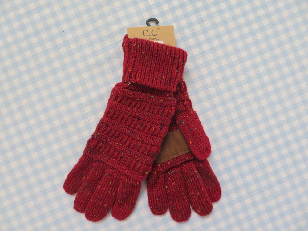 CC EXCLUSIVES SMARTIPS TOUCHSCREEN COMPATIBLE CONFETTI KNITTED GLOVES