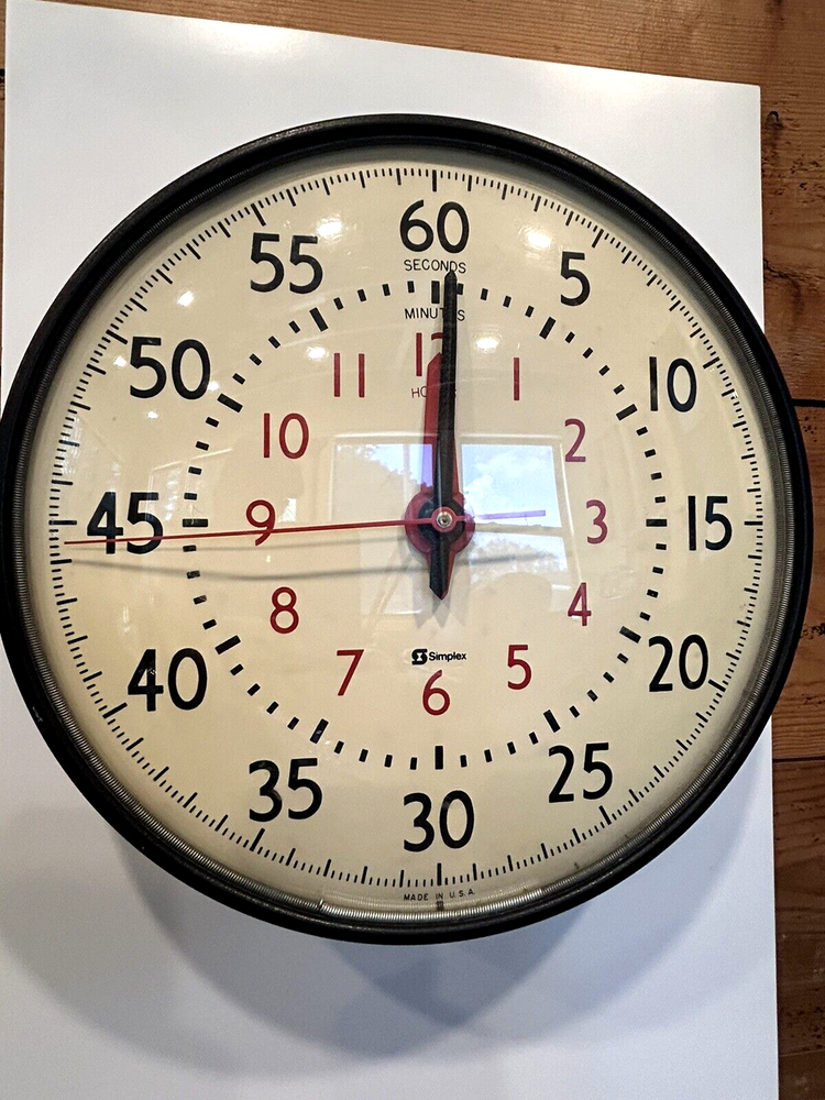 Original Vintage Retro MCM era SIMPLEX Clock Timer & Control Panel Board Sports