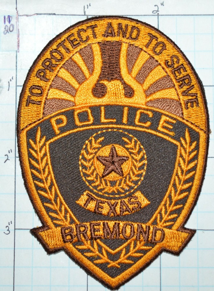 TEXAS, BREMOND POLICE DEPT 3.75" PATCH