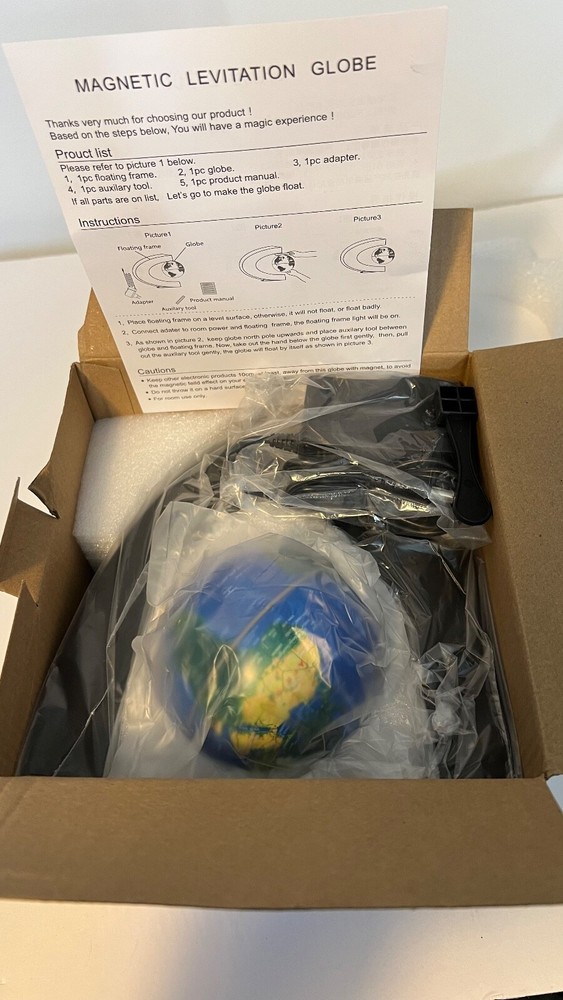 Magnetic Floating Globe- Desk Decor/Gift In Box