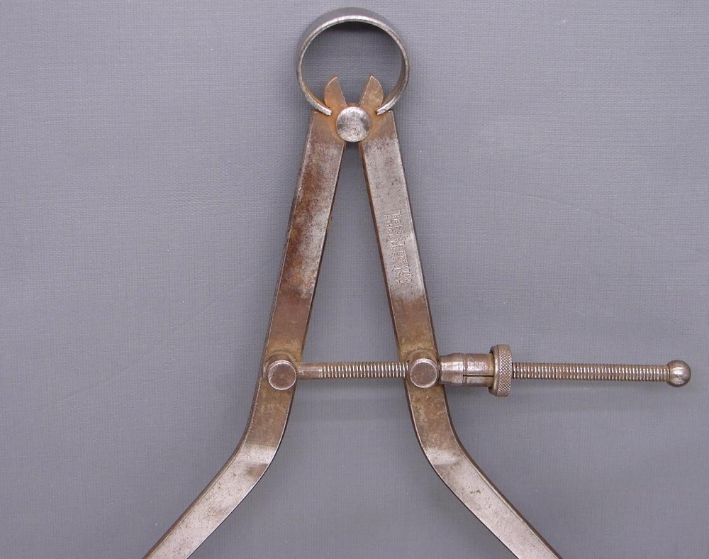 STARRETT 79B-10 Spring Type 10" Yankee Outside Caliper Quick Spring Nut Flat Leg