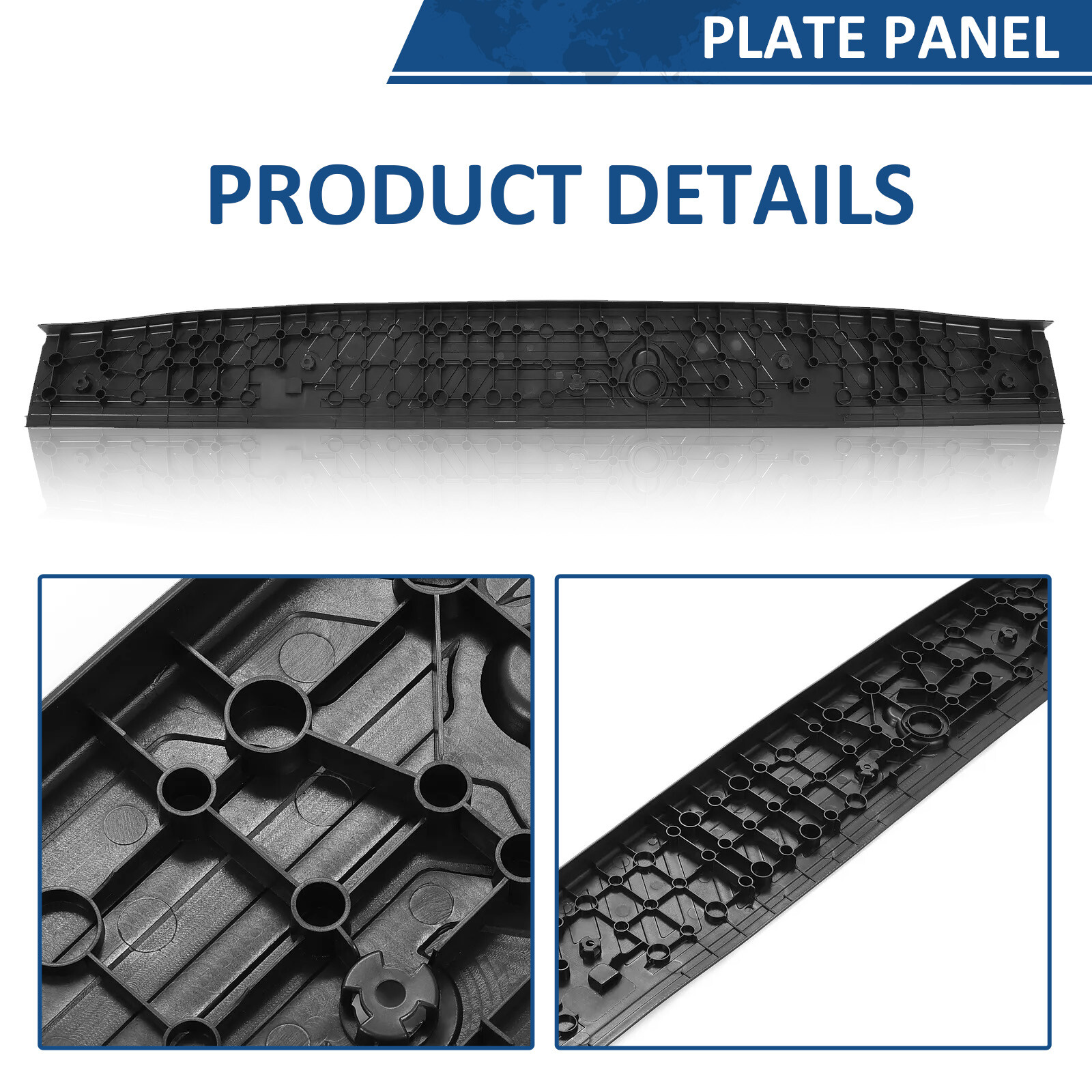 For Ford Transit-150 2015-23 Rear Door Plate Panel Step Bumper Pad Tailgate Trim