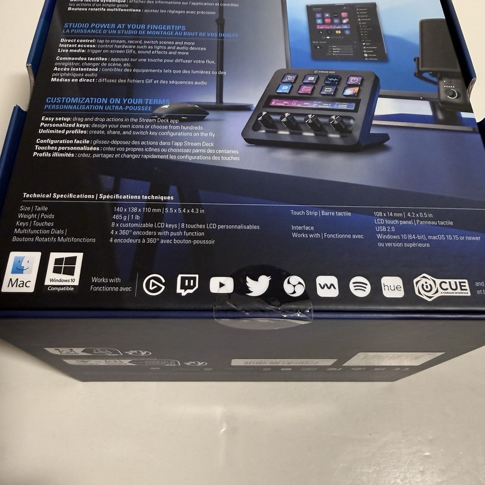 Elgato Stream Deck + Audio Mixer Production Console & Studio Controller Black