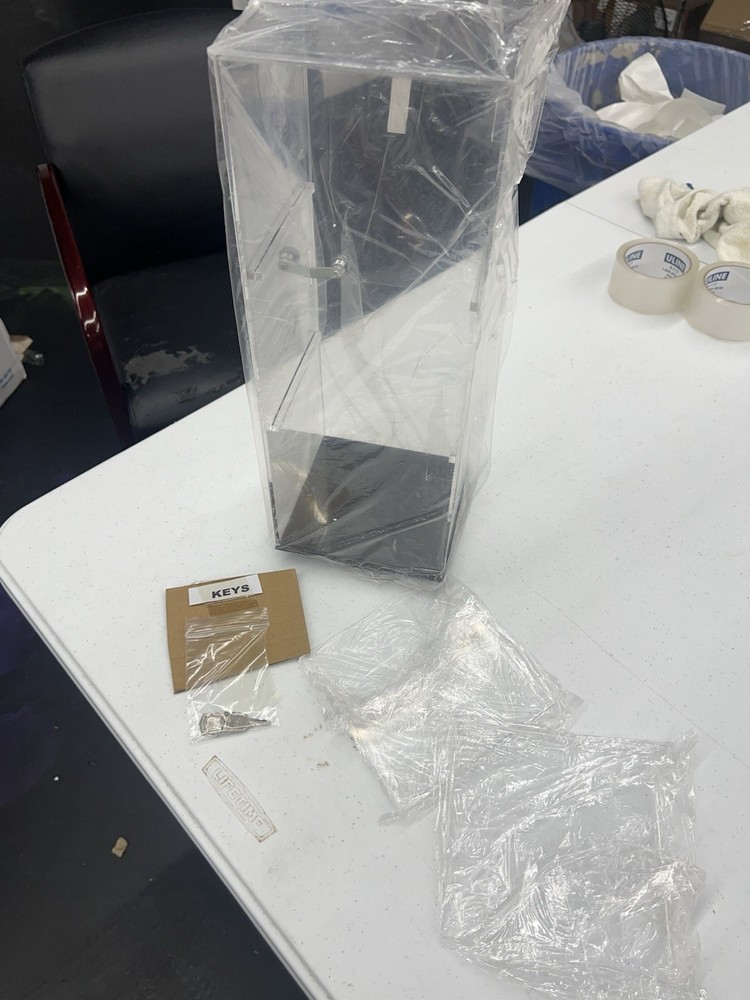 Rotating Clear Acrylic Showcase With Lock