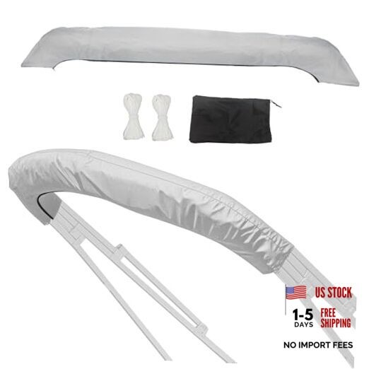 600D Oversize Replacement Bimini Top Canvas Storage Boot, 4 Bow 97"-103" W gray
