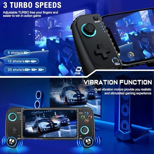 Mobile Game Controller for iphone/Android, Wireless Phone MC100 series Black-2