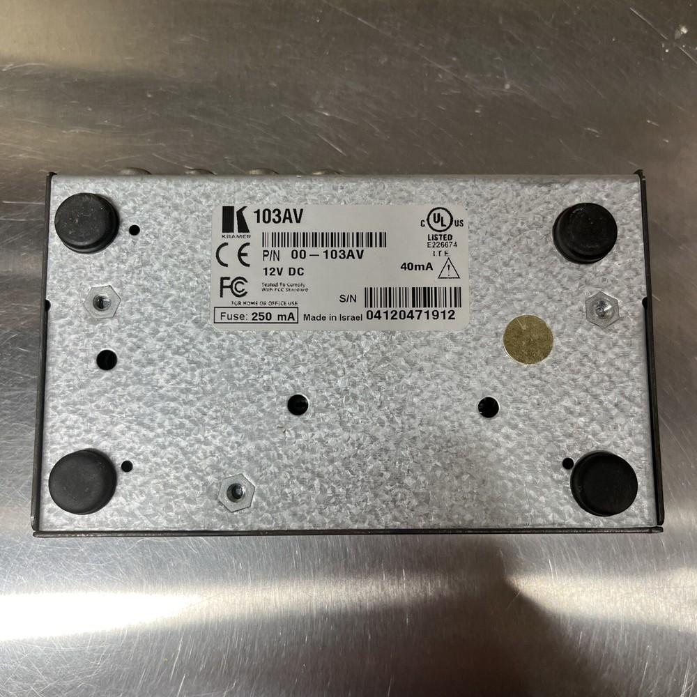 EUC Kramer Tools 103AV 1:3 Composite Video & Stereo Audio Distribution Amplifier