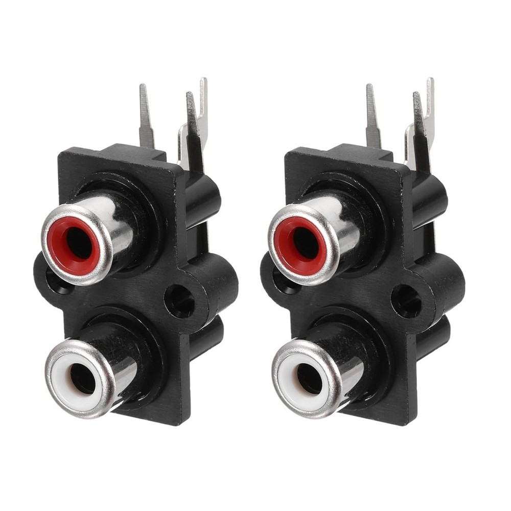 High Quality 2PCS RCA Female Socket Panel Mount Connector for Various AV Devices