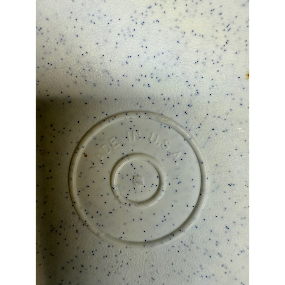 Tupperware Divided Serving Platter with Lid Speckled White Vintage Kitchenware