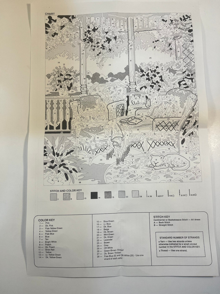 Dimensions Needlepoint Kit #2401 "Victorian Poetry" - Started