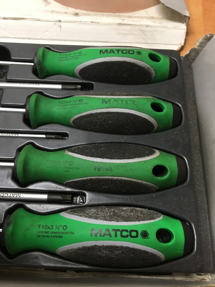 Matco Tools Top Torque II Tamperproof Torx Screwdriver 7PC Set WITTE Germany