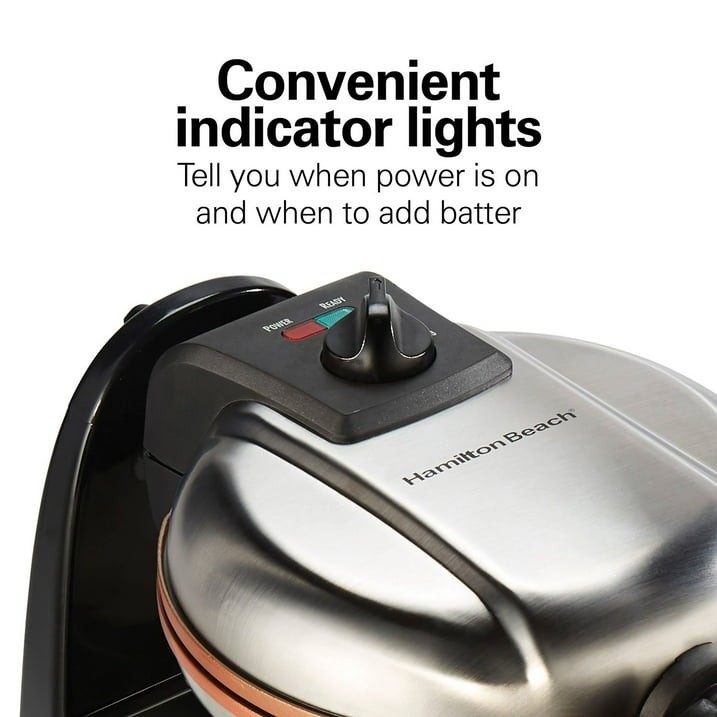 Hamilton Beach Durathon Ceramic Removable-Grid Belgian Waffle Maker