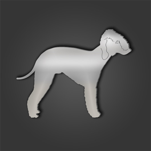 Bedlington Terrier Style 2 Silver Acrylic Mirror