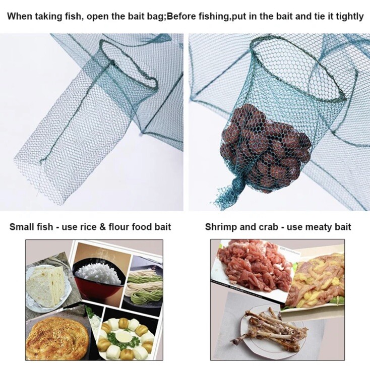 ✅ SET OF 4, 8 Hole Crayfish Trap Crawfish Trap Minnow Trap Shrimp Trap Crab Net