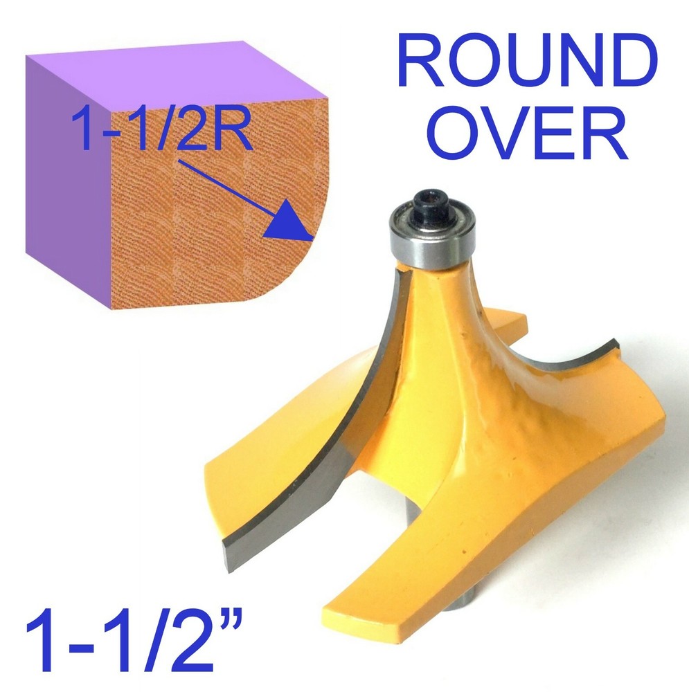 1pc 1/2" SH 1-1/2" Radius Round Over Router Bit S