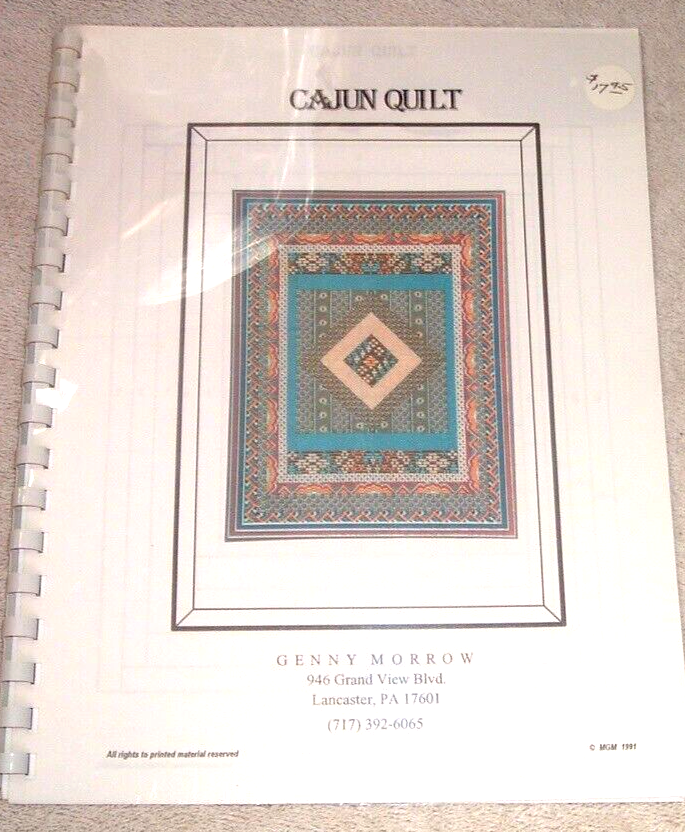 Cajun Quilt by Genny Morrow Needlepoint Pattern Chart Graph Book