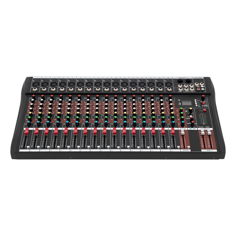 16-Channel Professional Mixer with Bluetooth, DSP & USB Connectivity
