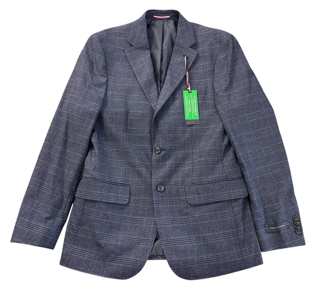 NEW Tommy Hilfiger Mens Conrad Modern Fit Plaid Sport Coat Blue Size 36S NWT