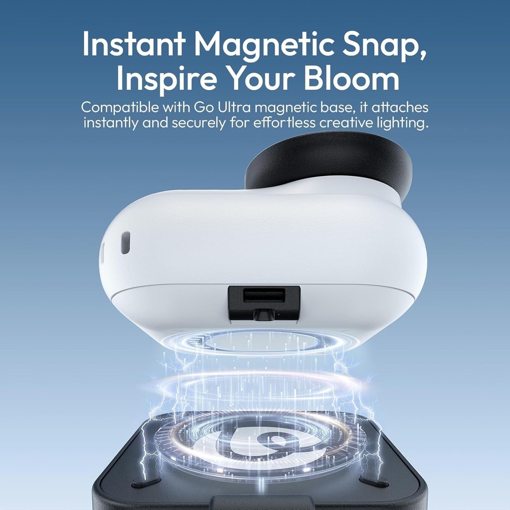 Compact 3-Level Brightness LED Fill Light for Insta360