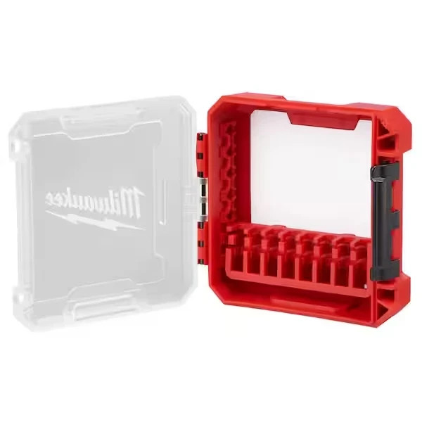 Milwaukee Impact Driver Bit Case Customizable Storage Small Compact Packout Red