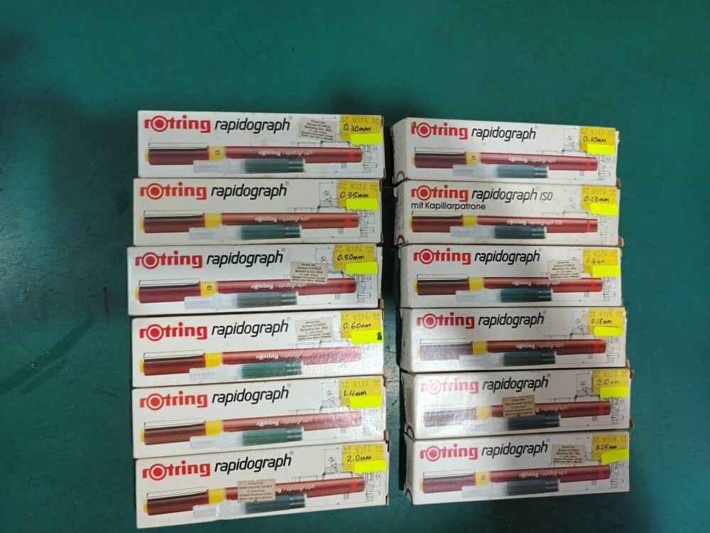 Rotring Rapidograph Pen All Sizes NIB Capillary Type