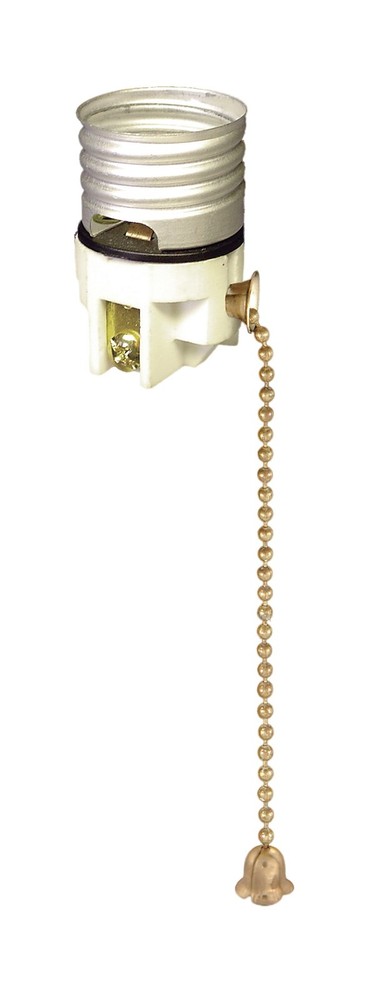 B&P Lamp Socket Porcelain Pull Chain Interiors
