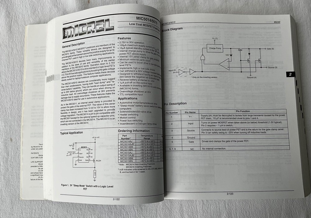 Micrel Semiconductor Data Book 1994 Edition