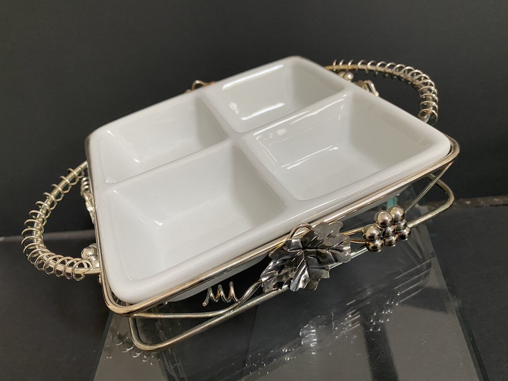 Cordon Bleu Silver Plated Grape Squear Sectional Server Handles 835