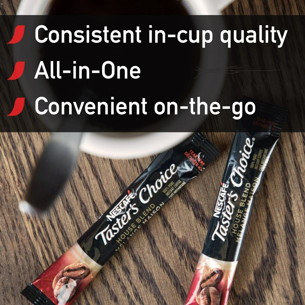 NESCAFE Taster's Choice Medium Light Roast Instant Coffee, 80 Packets